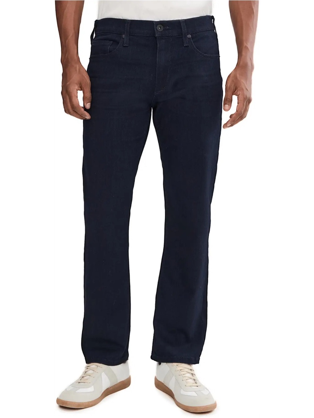 Paige Normandie Altered Inseam Transcend Straight Leg Jeans in Inkwell 35